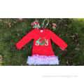 Baby girls ChirstmasJOY Dress with matching hair bows and chunky necklace set
